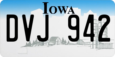IA license plate DVJ942