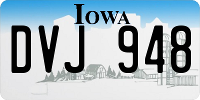 IA license plate DVJ948