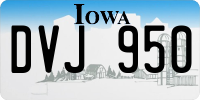 IA license plate DVJ950