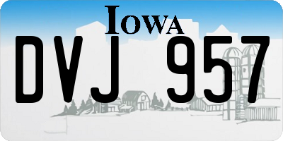 IA license plate DVJ957