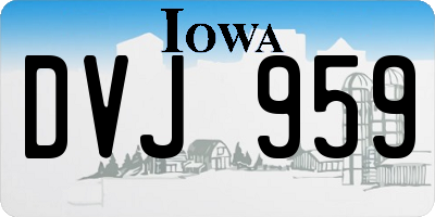 IA license plate DVJ959