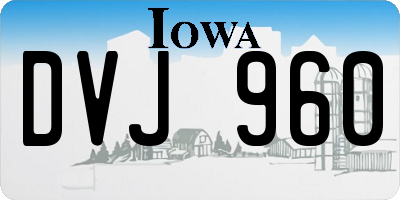 IA license plate DVJ960
