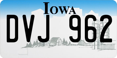 IA license plate DVJ962