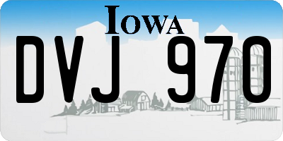 IA license plate DVJ970