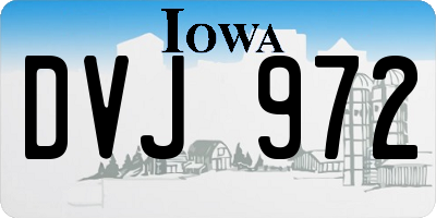 IA license plate DVJ972