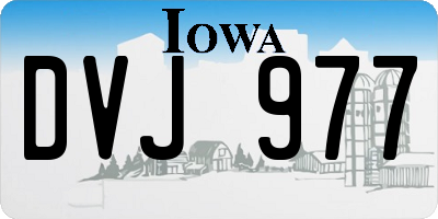 IA license plate DVJ977