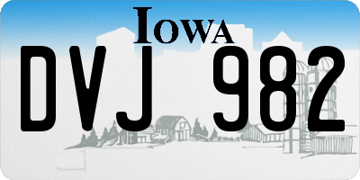 IA license plate DVJ982