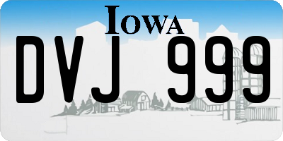 IA license plate DVJ999