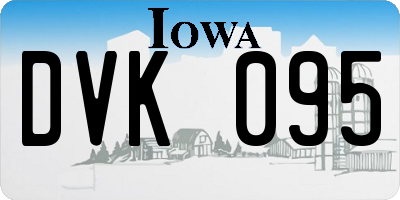 IA license plate DVK095