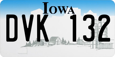 IA license plate DVK132