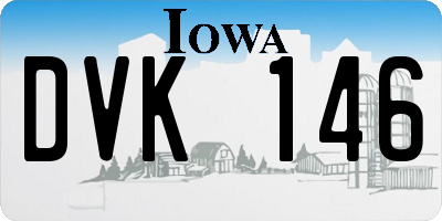 IA license plate DVK146
