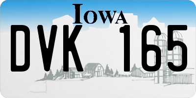 IA license plate DVK165