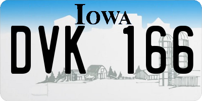 IA license plate DVK166
