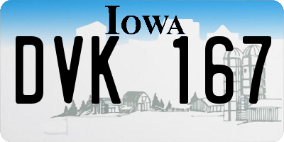 IA license plate DVK167