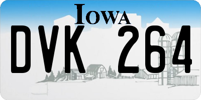 IA license plate DVK264