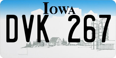 IA license plate DVK267