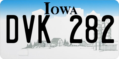 IA license plate DVK282