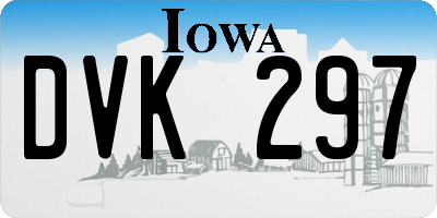 IA license plate DVK297