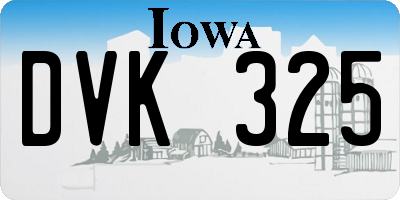 IA license plate DVK325