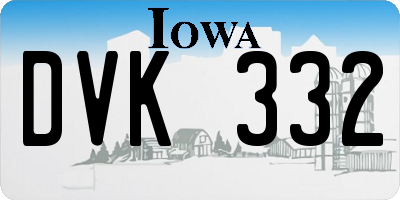 IA license plate DVK332
