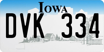 IA license plate DVK334