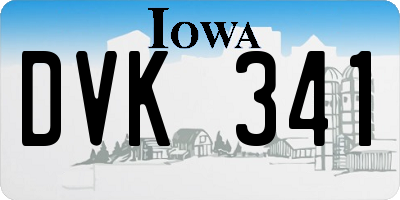 IA license plate DVK341