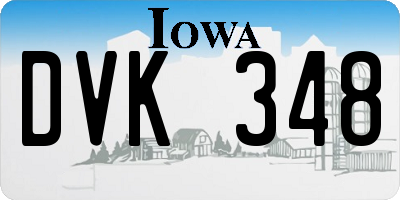 IA license plate DVK348