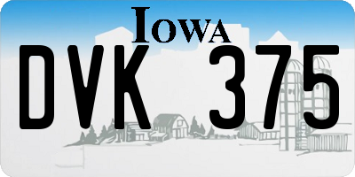 IA license plate DVK375