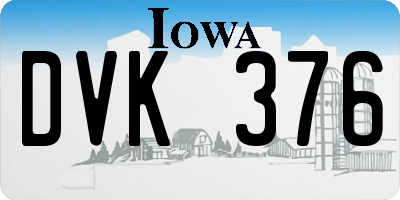 IA license plate DVK376