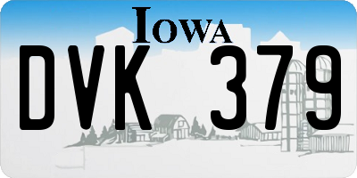 IA license plate DVK379