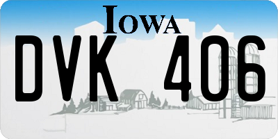 IA license plate DVK406