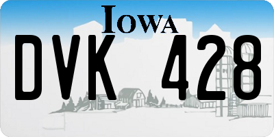IA license plate DVK428