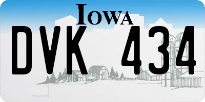 IA license plate DVK434