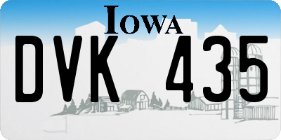 IA license plate DVK435