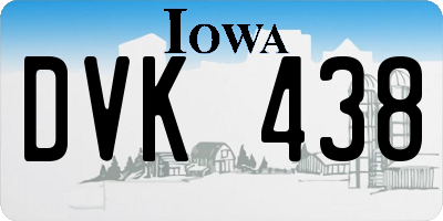 IA license plate DVK438