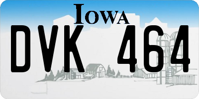 IA license plate DVK464