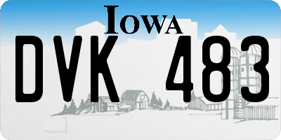 IA license plate DVK483