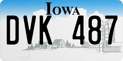 IA license plate DVK487