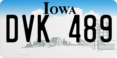 IA license plate DVK489