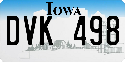 IA license plate DVK498