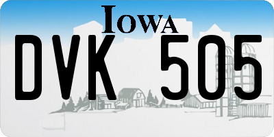 IA license plate DVK505