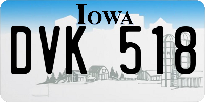 IA license plate DVK518