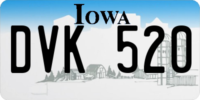 IA license plate DVK520