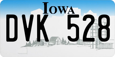 IA license plate DVK528
