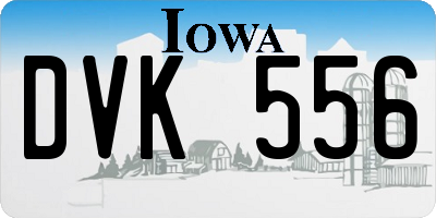 IA license plate DVK556