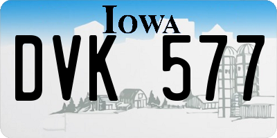 IA license plate DVK577