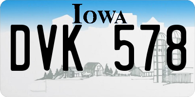 IA license plate DVK578