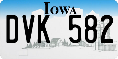 IA license plate DVK582