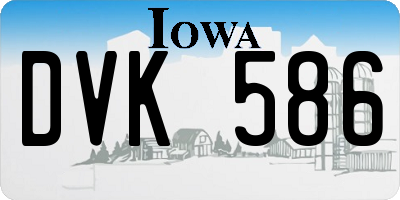 IA license plate DVK586