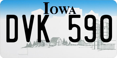 IA license plate DVK590